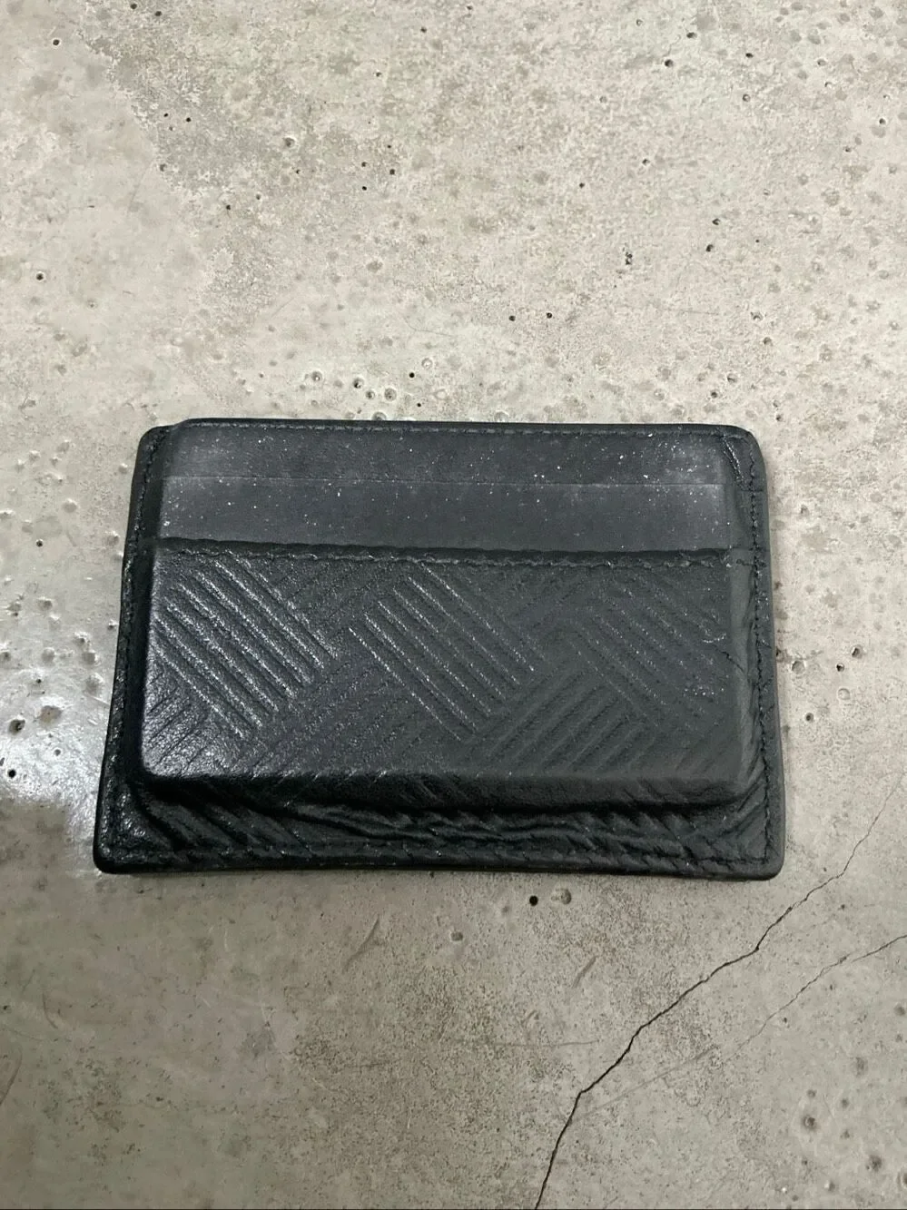 Bottega Veneta Leather Card Wallet | Black